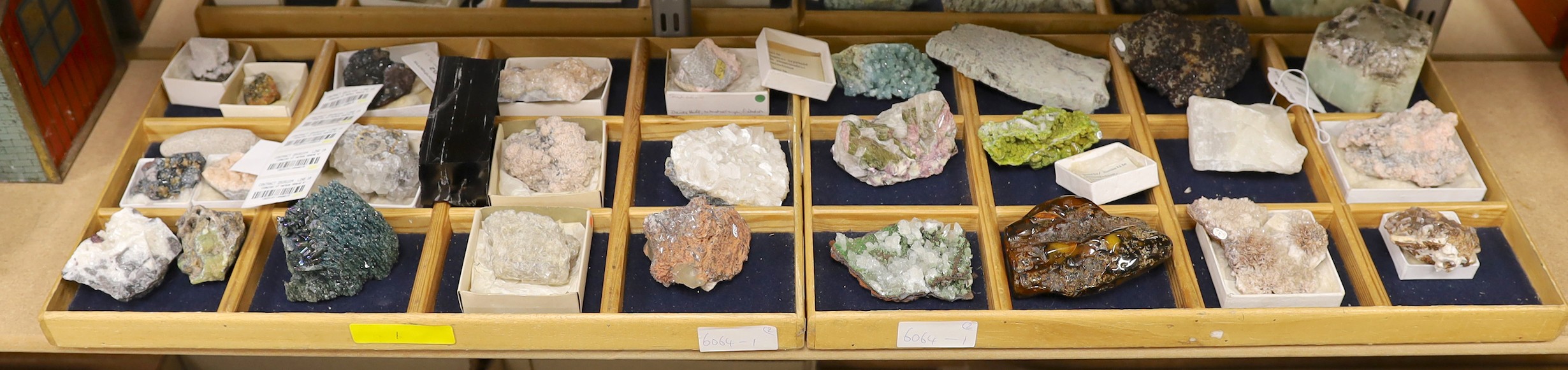 A collection of various mineral specimens, to include Quartz, calcite and others (29)